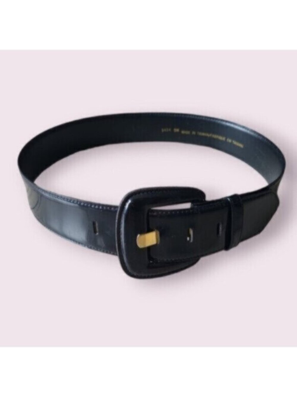Vintage Black Faux Leather belt Sz S/M BUNDLE & SAVE 30%